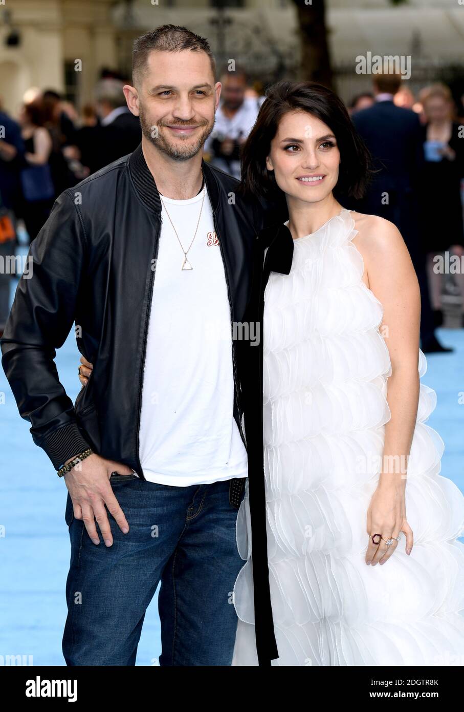 Tom Hardy and Charlotte Riley attending the Swimming with Men premiere held  at Curzon Mayfair, London. Photo credit should read: Doug Peters/EMPICS  Stock Photo - Alamy