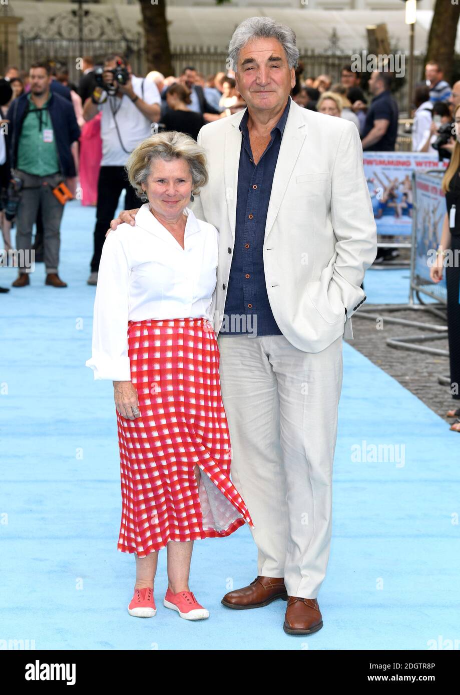 Imelda Staunton and Jim Carter attending the Swimming with Men premiere ...