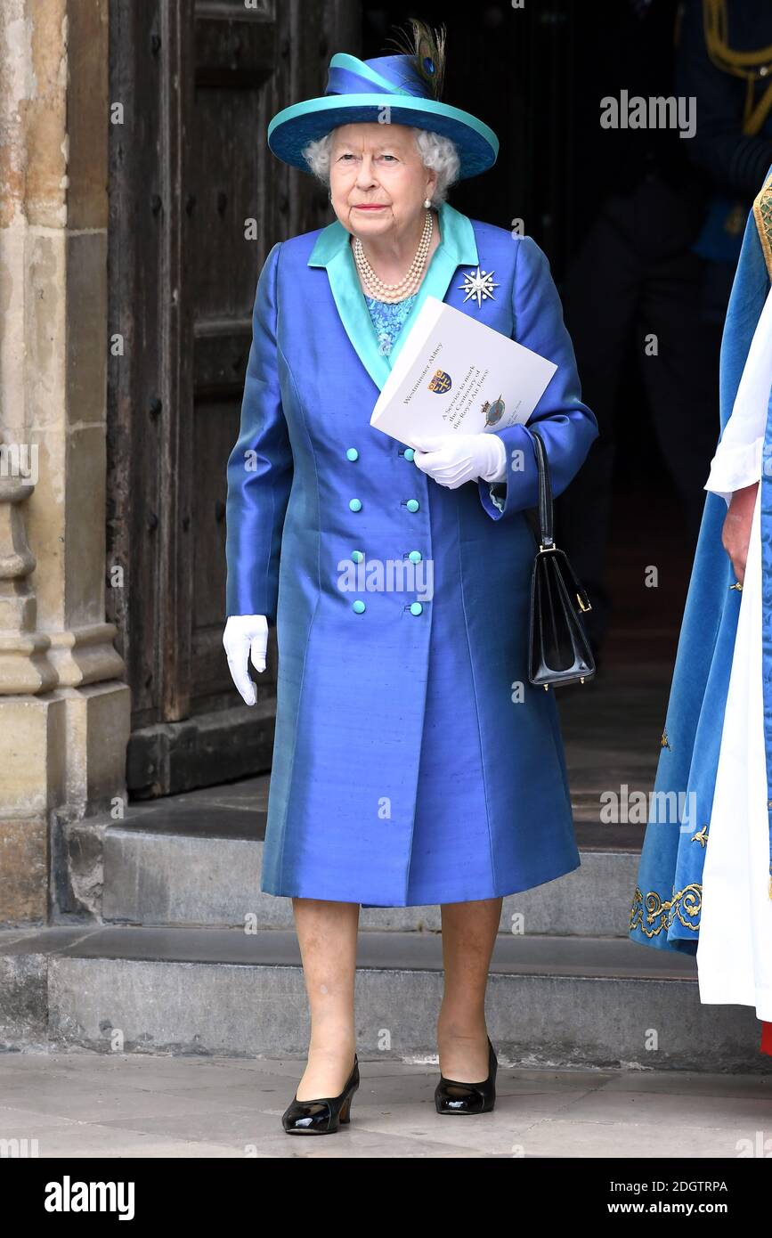 Queen Elizabeth II during the RAF Centenary at Westminster Abbey ...