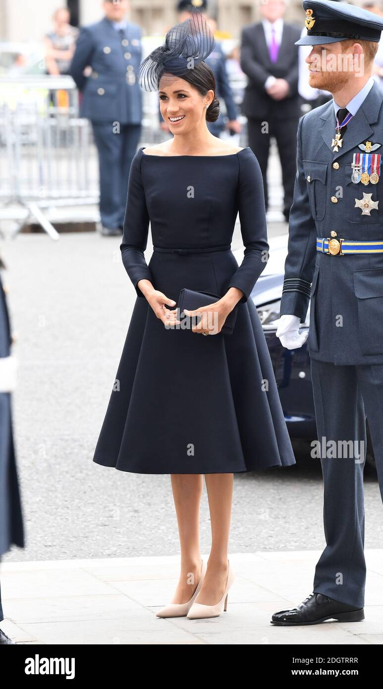 Meghan, Duchess of Sussex, and Prince Harry during the RAF Centenary at