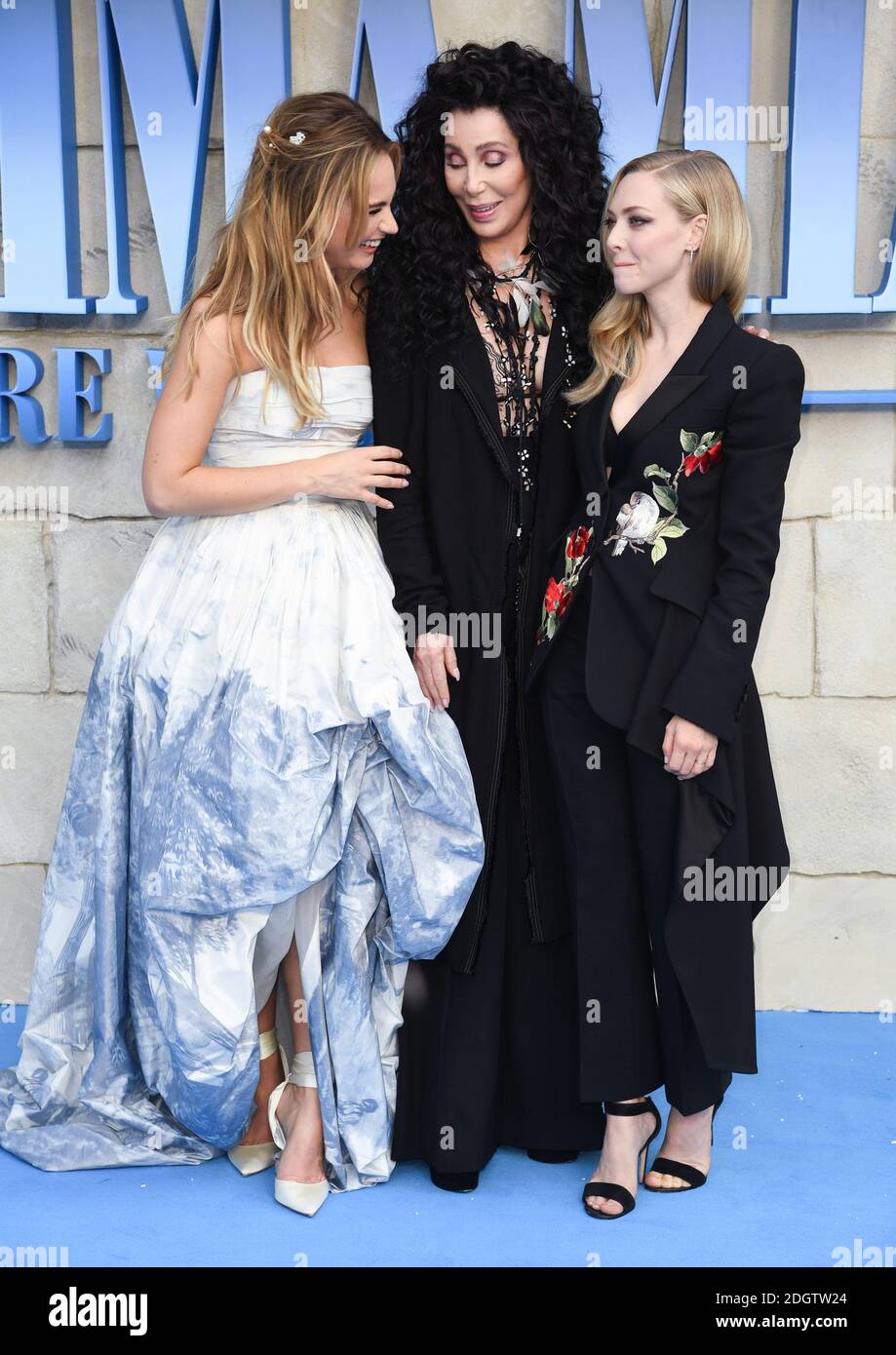 Lily James attending the premiere of Mamma Mia! Here We Go Again held at  the Eventim Hammersmith Apollo, London Stock Photo - Alamy