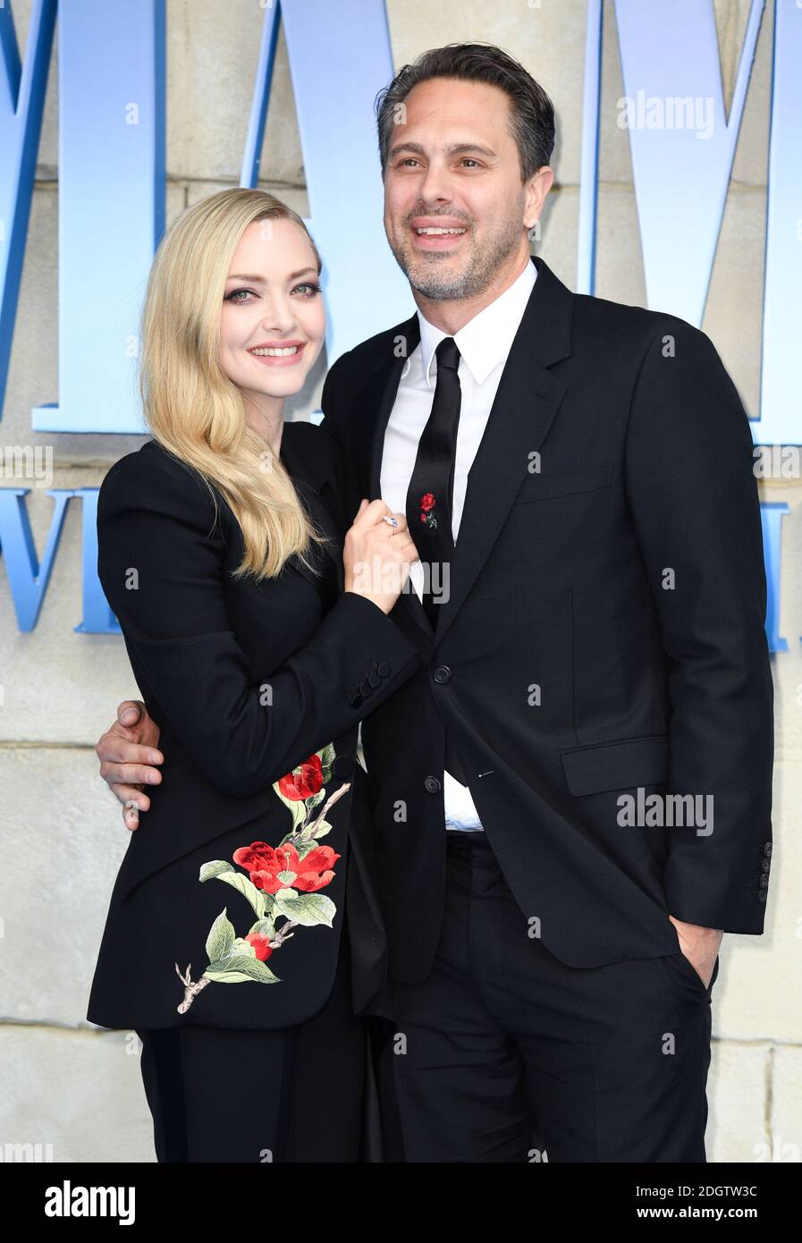 Amanda Seyfried And Husband Thomas Sadoski Attending The Premiere Of Mamma Mia Here We Go Again Held At The Eventim Hammersmith Apollo London Photo Credit Should Read Doug Peters Empics Stock Photo