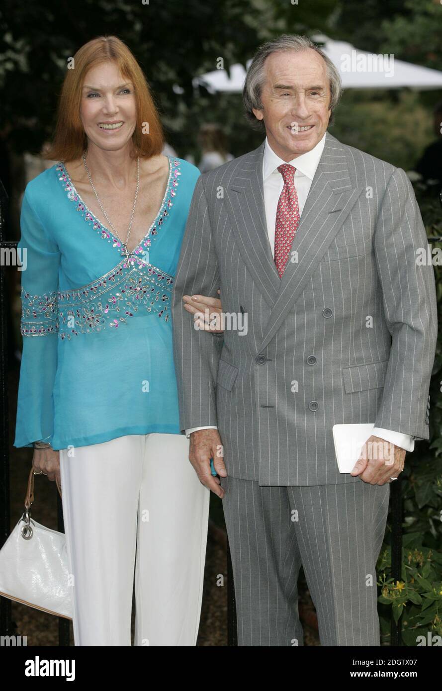 Jackie Stewart arriving at Sir David Frost's Garden Party, Chelsea, London. Stock Photo