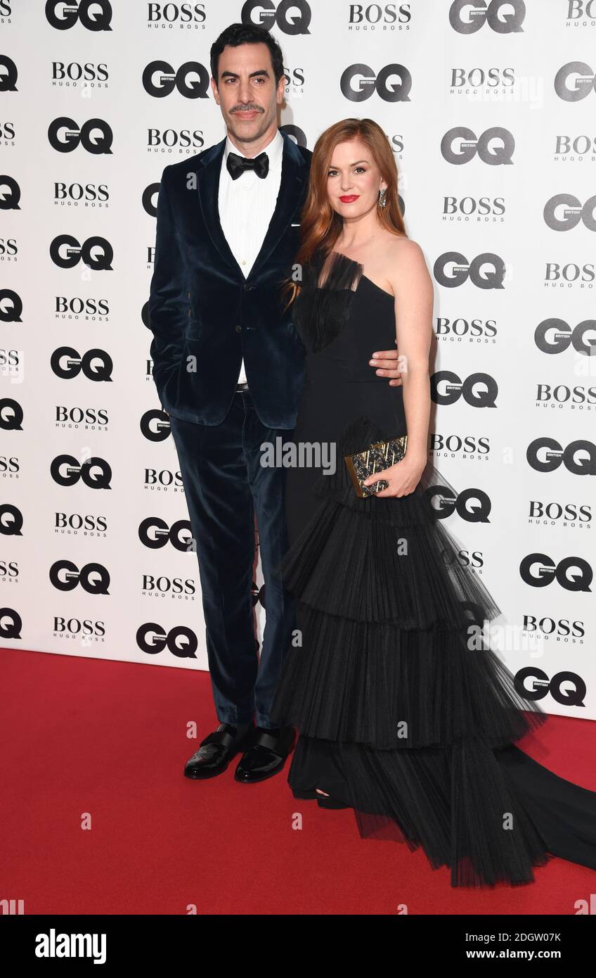 Sacha Baron Cohen and Isla Fisher attending the GQ Men of the Year