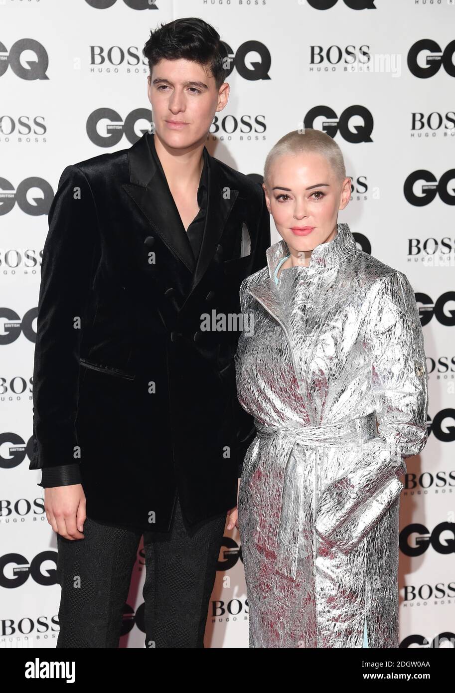 Rose McGowan and Rain Dove attending the GQ Men of the Year Awards 2018 at  the Tate Modern, London. Picture credit should read: Doug Peters/Empics  Stock Photo - Alamy
