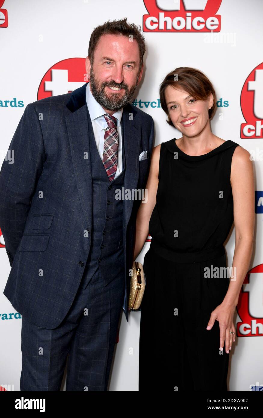 Lee Mack and Sally Bretton attending the TV Choice Awards 2018 held at