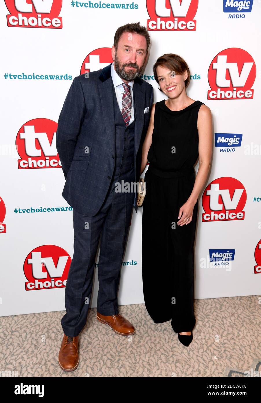 Lee Mack and Sally Bretton attending the TV Choice Awards 2018 held at