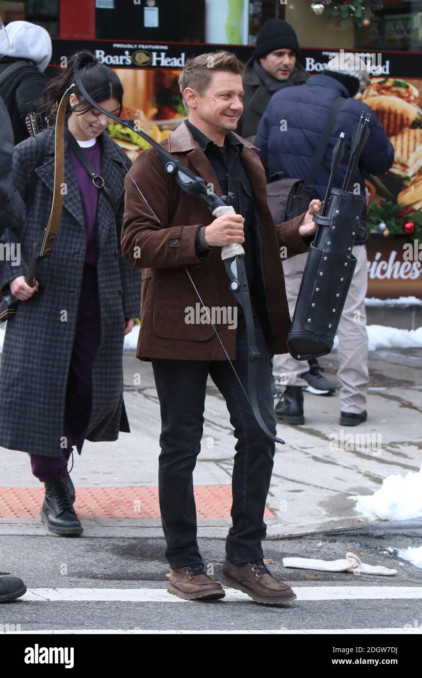 December 08, 2020 Jeremy Renner and Hailee Steinfeld shooting on