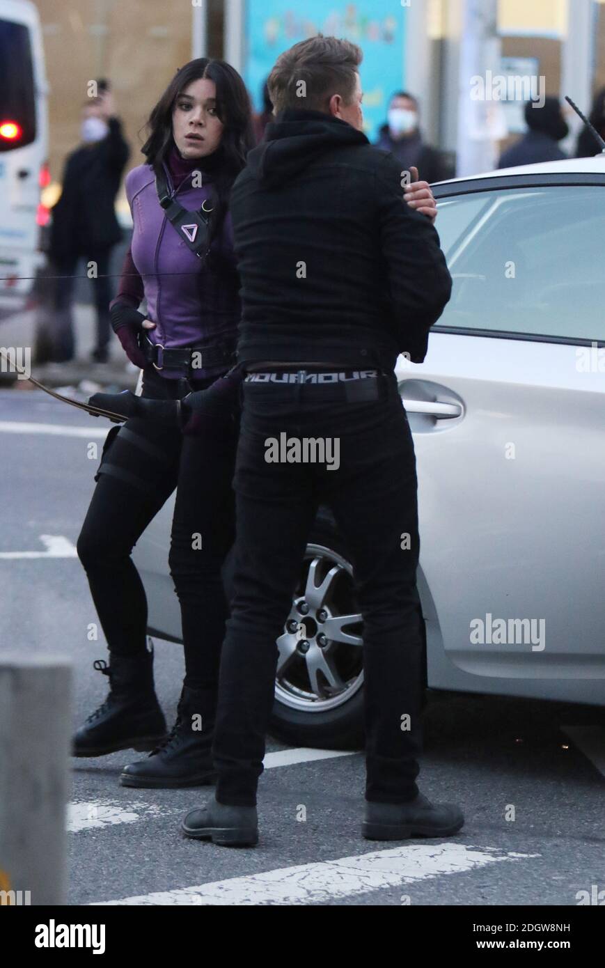 December 08, 2020 Jeremy Renner and Hailee Steinfeld shooting on
