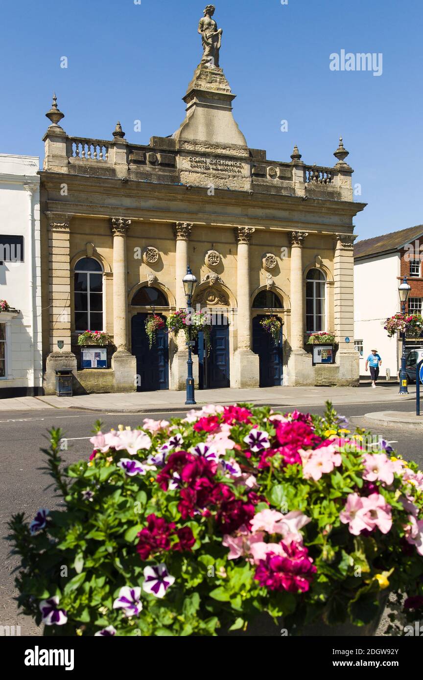The Corn Exchange in the Market Place Devizes Wiltshire England UK in summer Stock Photo