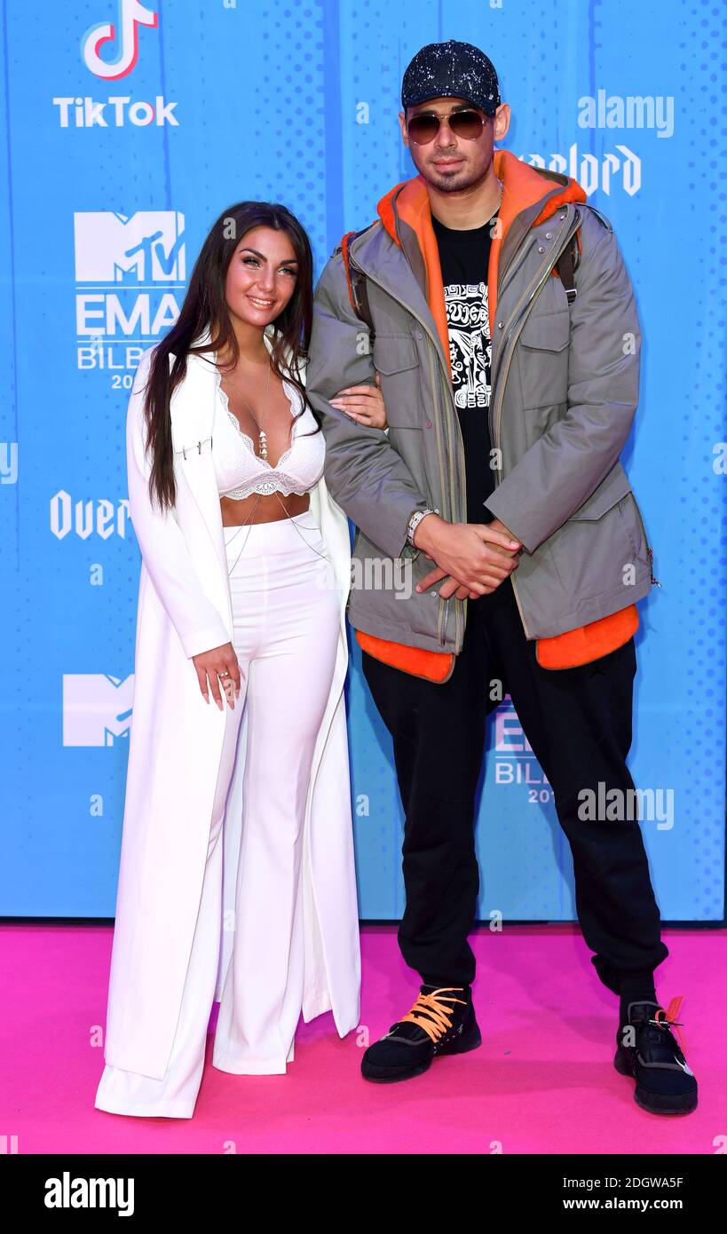 Elettra Lamborghini, Afrojack attending the MTV Europe Music Awards 2018  held at the Bilbao Exhibition Centre, Spain Stock Photo - Alamy