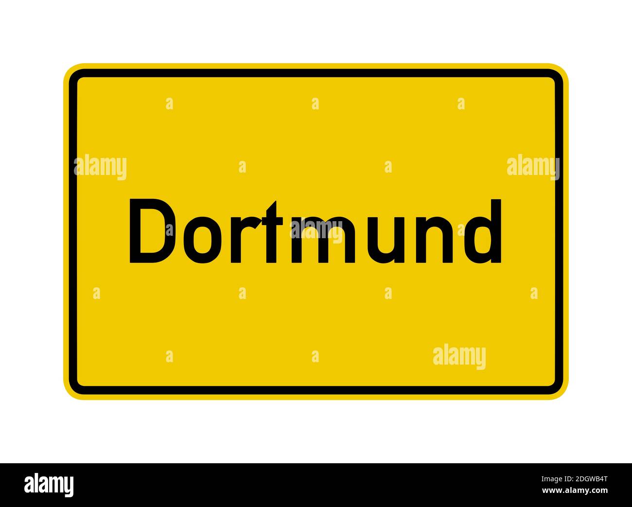 Dortmund city limits road sign in Germany Stock Photo