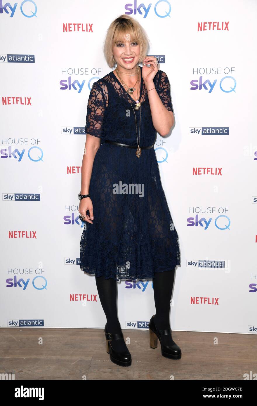 Daisy Lowe arriving at the House of SkyQ Party, The Vinyl Factory
