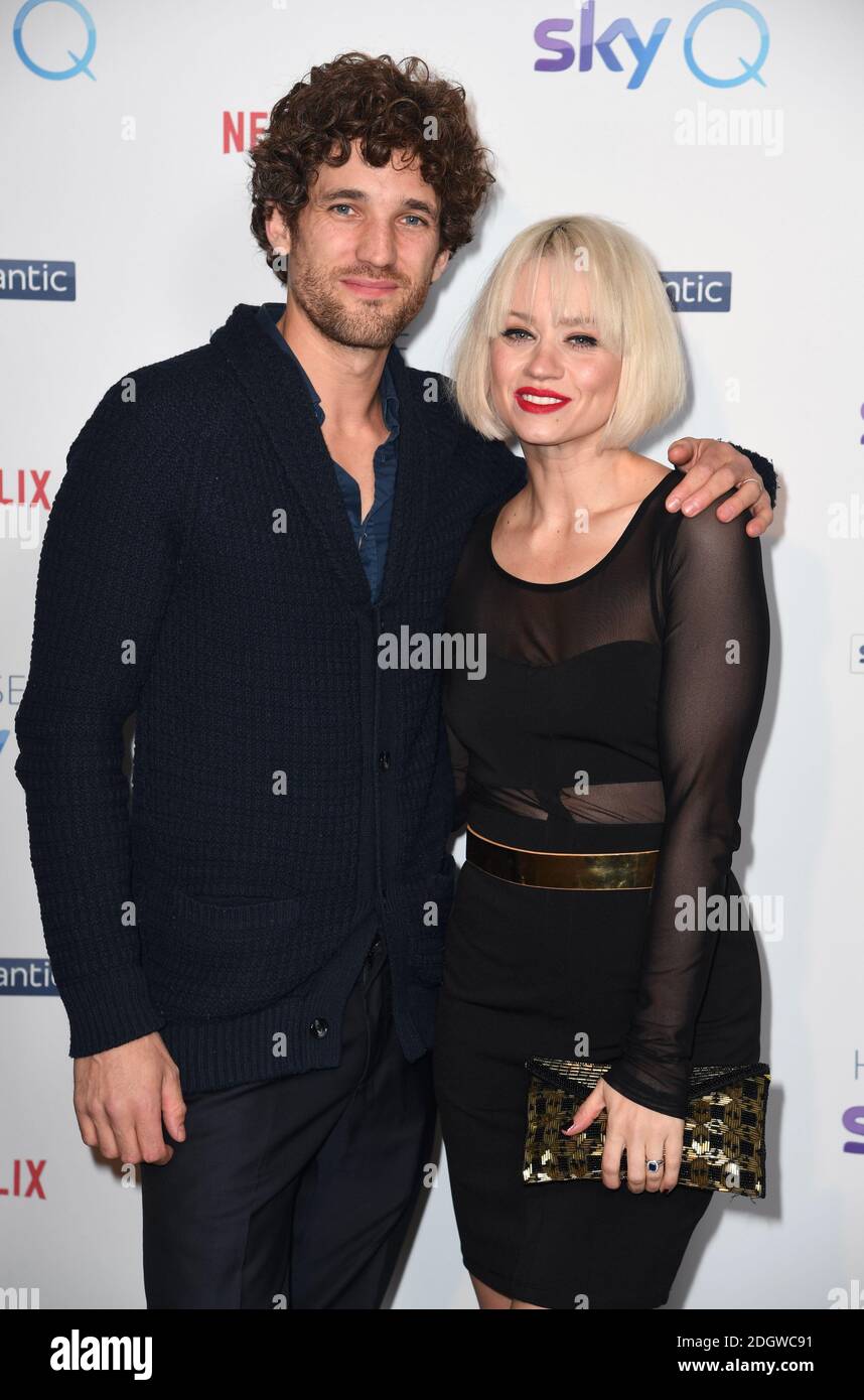Kimberly Wyatt and husband arriving at the House of SkyQ Party, The