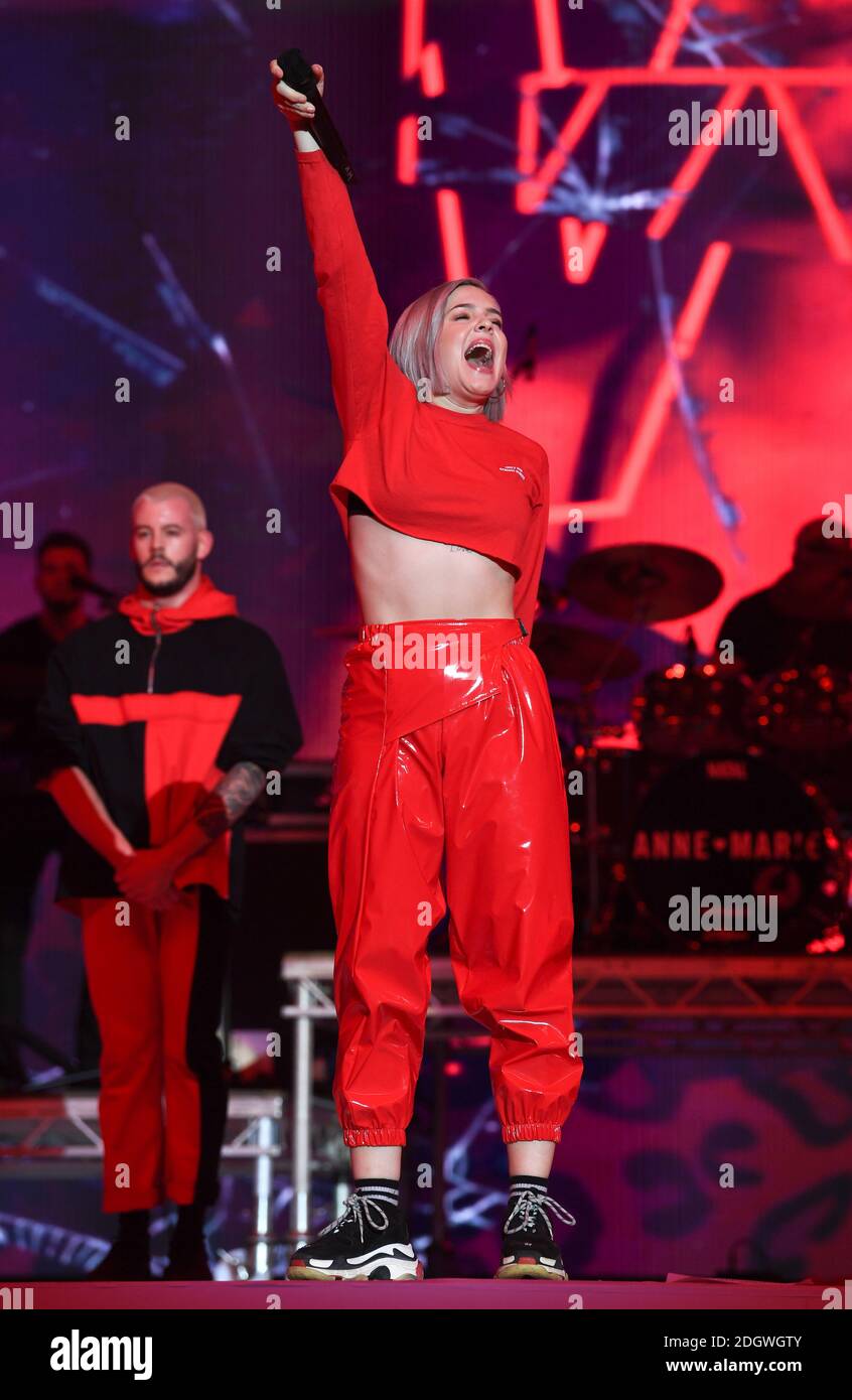Anne Marie on stage during day one of Capital's Jingle Bell Ball 2018 ...