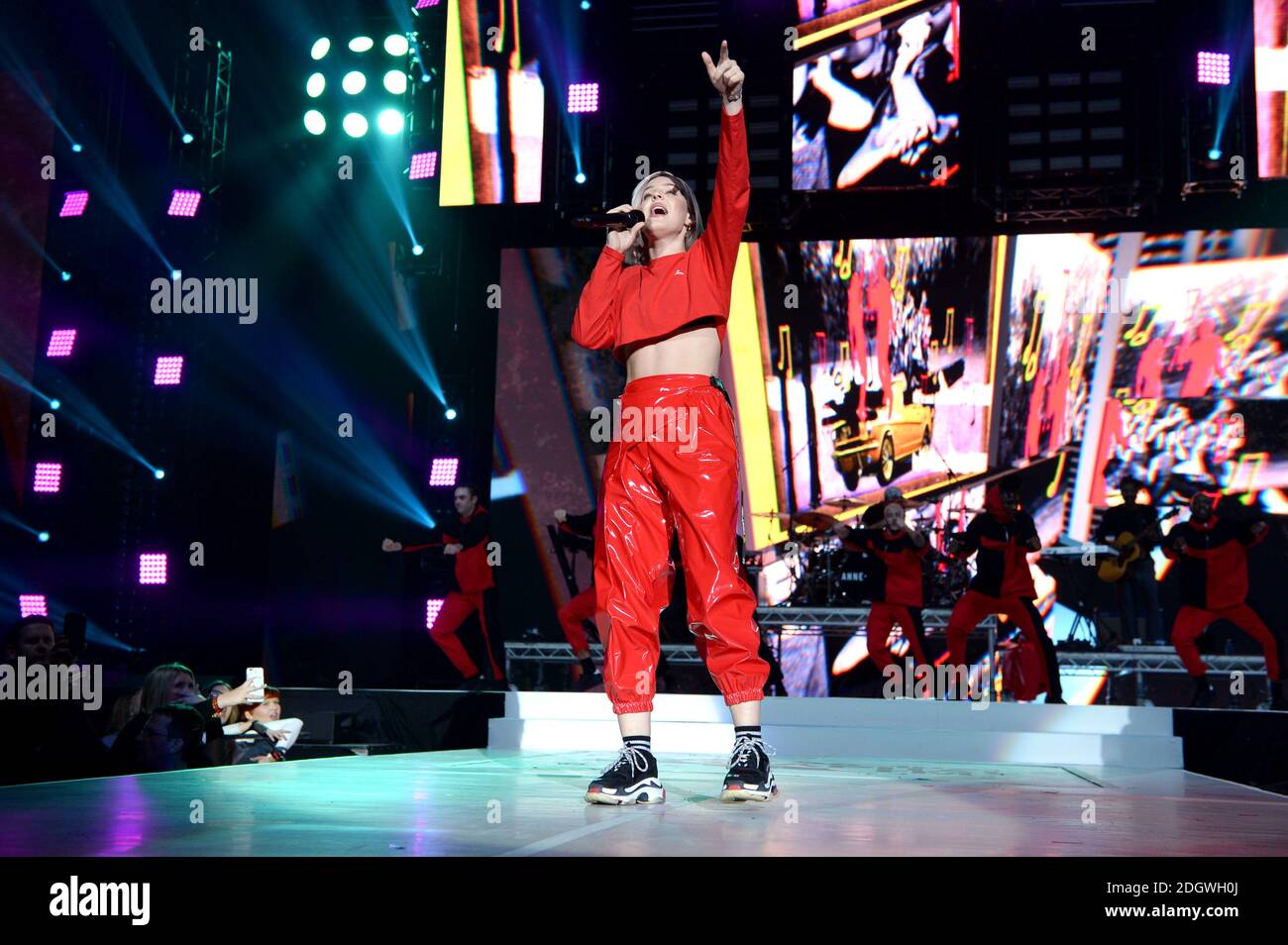 Anne Marie on stage during day one of Capital's Jingle Bell Ball 2018 ...