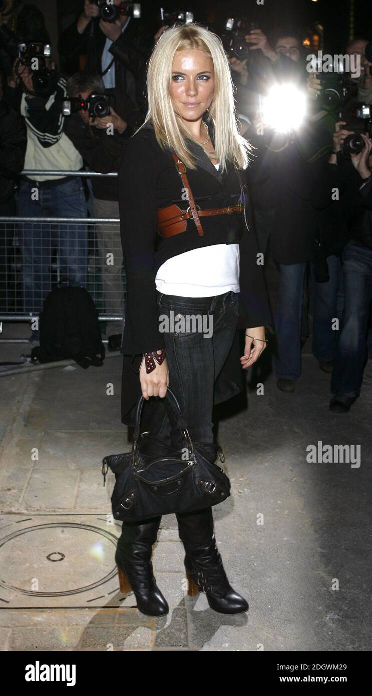 Sienna Miller arriving at the Pepe Jeans Party, held at 17 Berkeley St,  London Stock Photo - Alamy