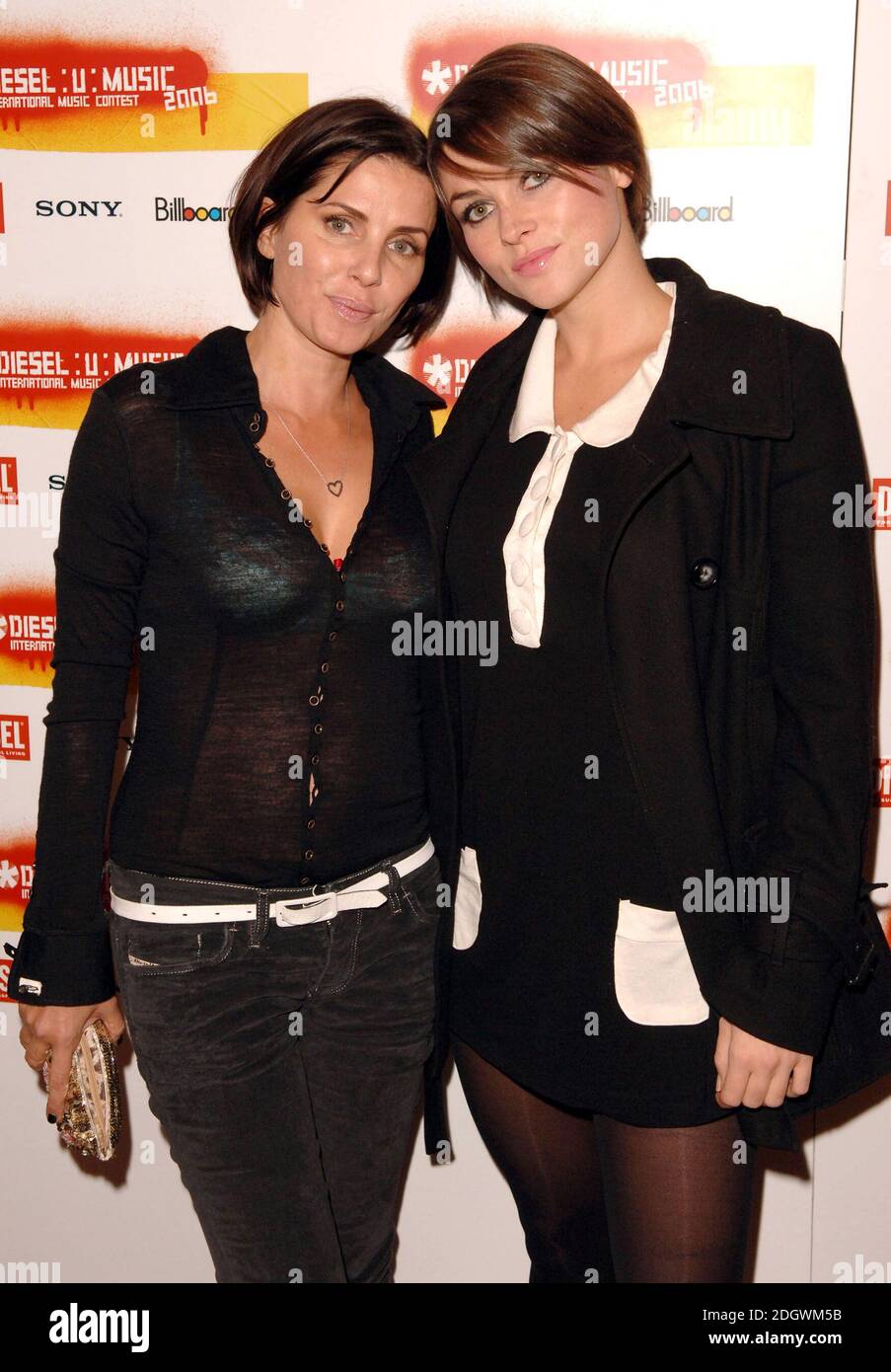Sadie Frost and Holly Davidson arriving at the Diesel U Music Awards 2006 at the Shoreditch Town Hall in London on October 4, 2006.  Doug Peters/EMPICS Entertainment Stock Photo