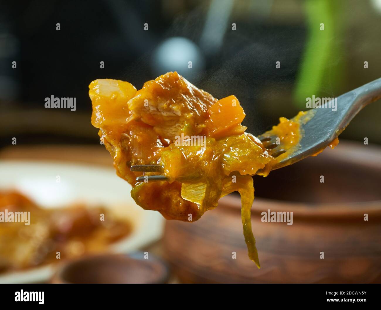 Bopis traditional Filipino dish , pork heart and lungs that are stewed