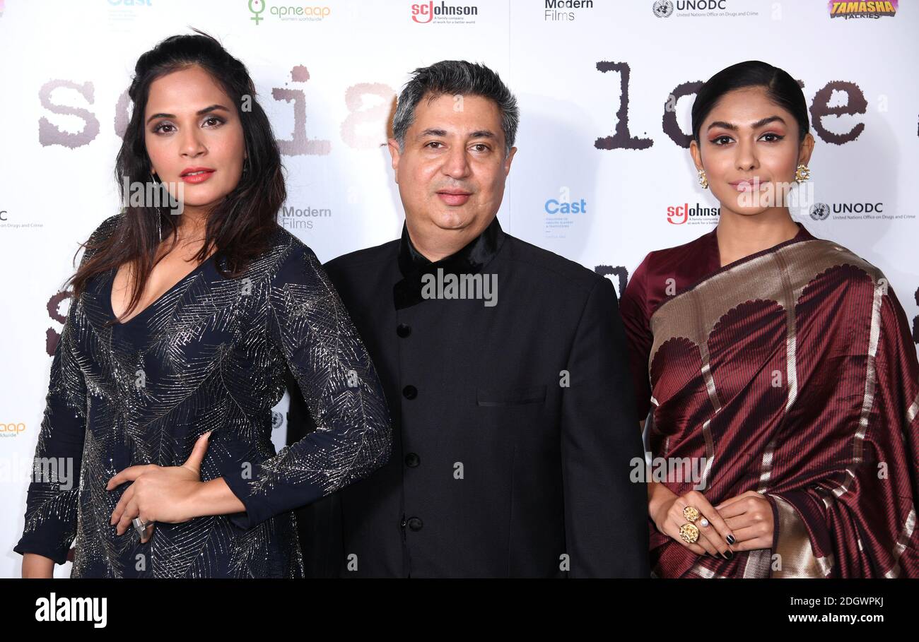 Richa Chadda, Director Tabrez Noorani and Mrunal Thakur arriving at the