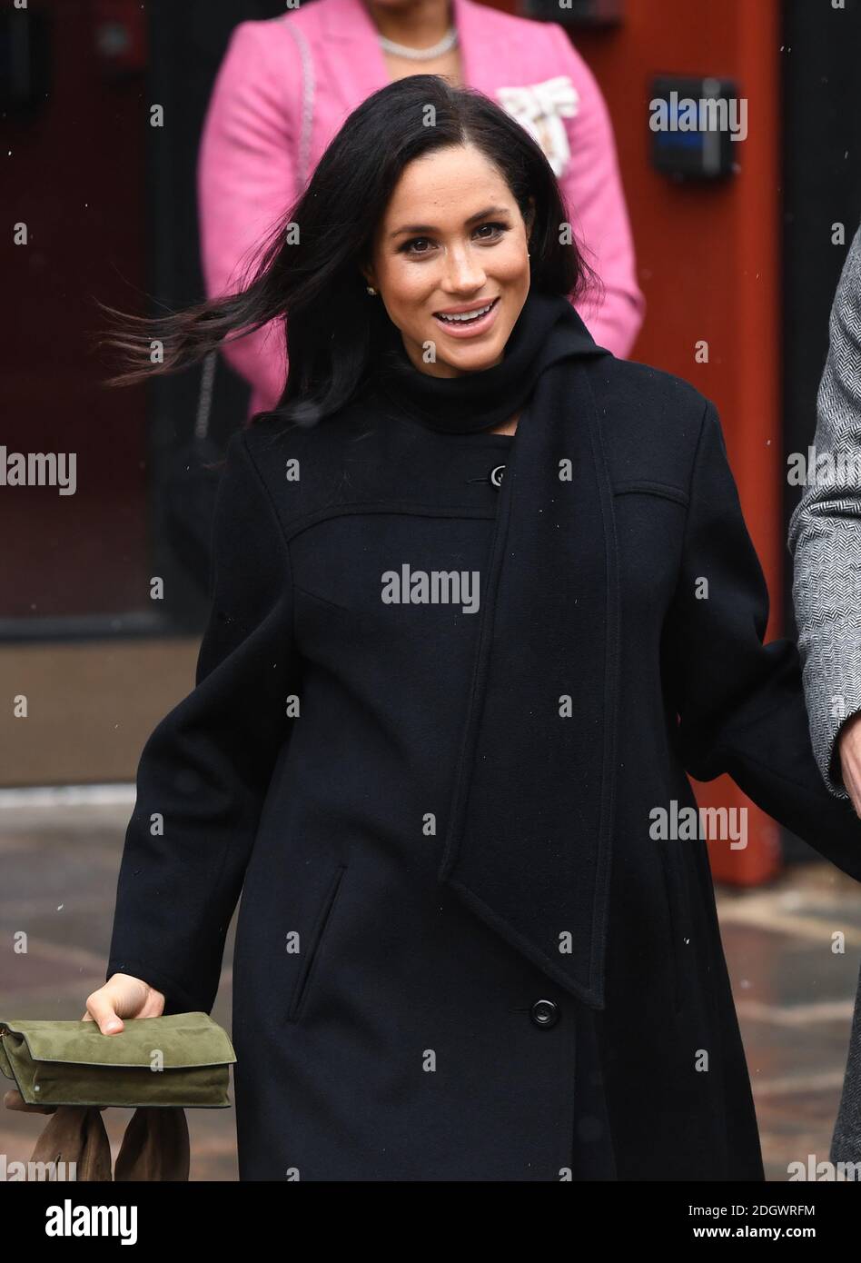 The Duchess of Sussex after their visit to the Bristol Old Vic Theatre. Picture Credit Should Read: Doug Peters/EMPICS Stock Photo