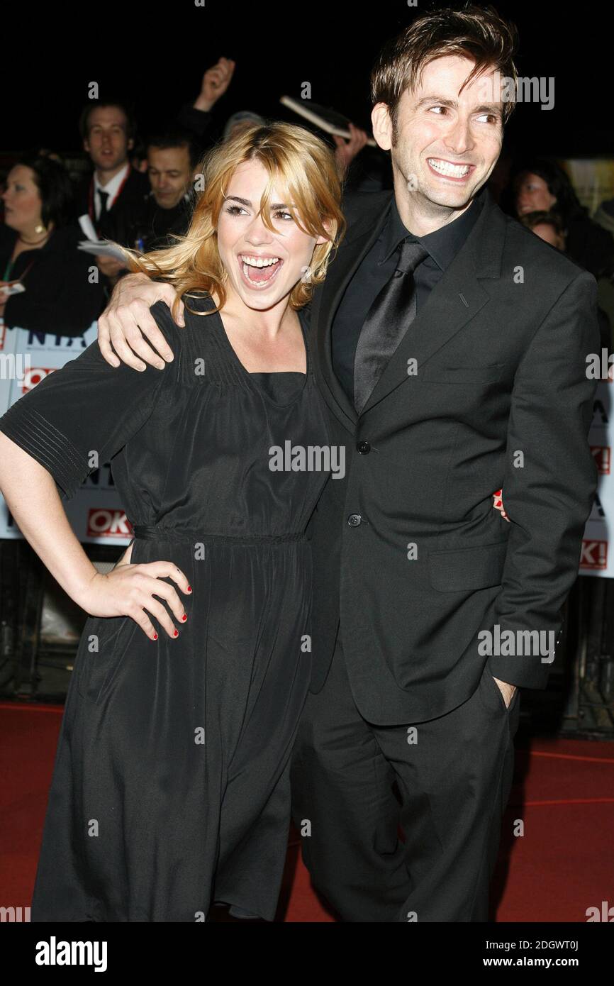 Billie Piper and David Tennant arriving at the National Television