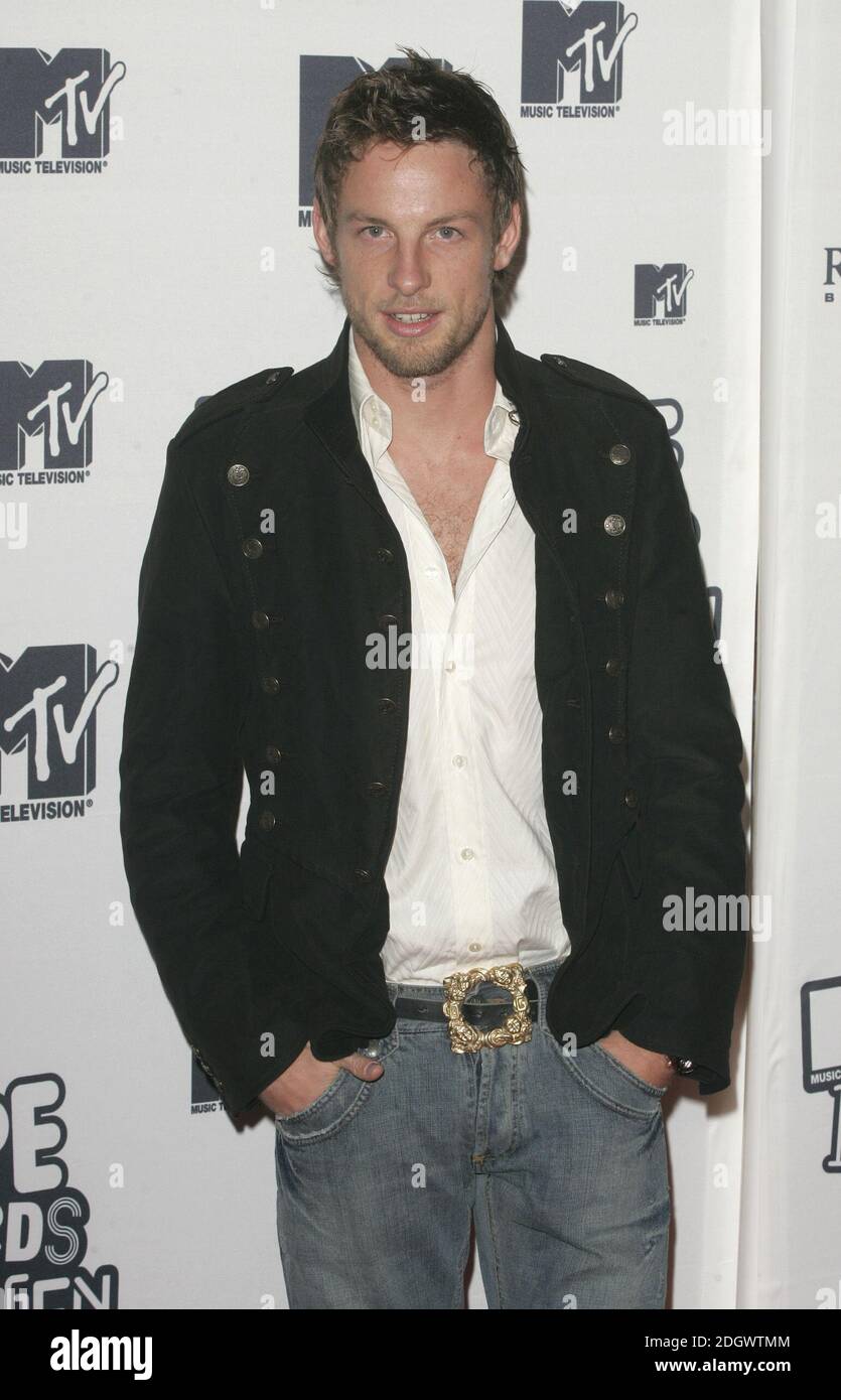 Jenson Button attending the 2006 MTV Europe Music Awards in Copenhagen, Denmark. Stock Photo