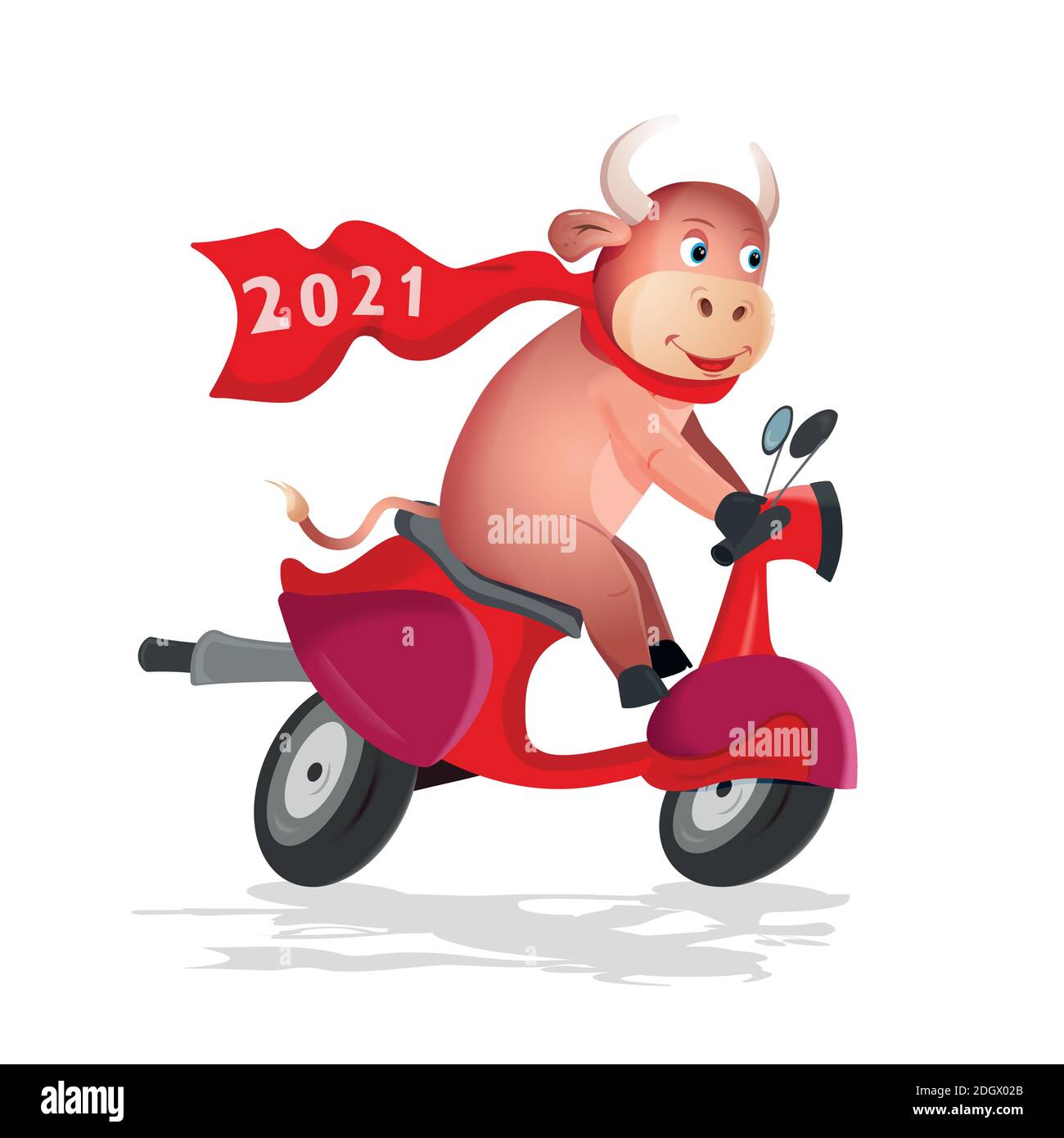 Cow on motorcycle Cut Out Stock Images & Pictures - Alamy
