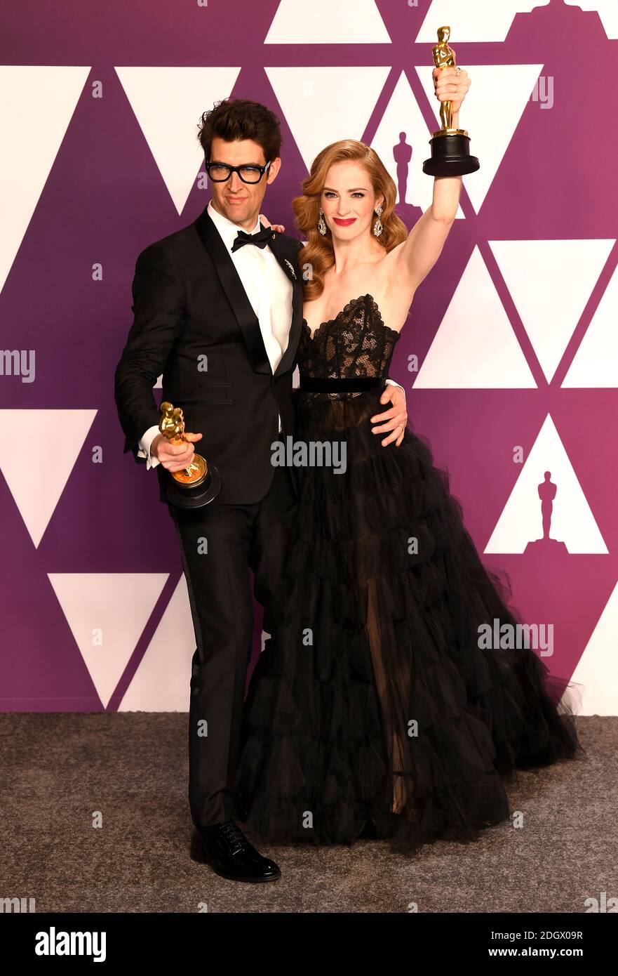 Guy Nattiv Left And Jaime Ray Newman With The Award For Short Film