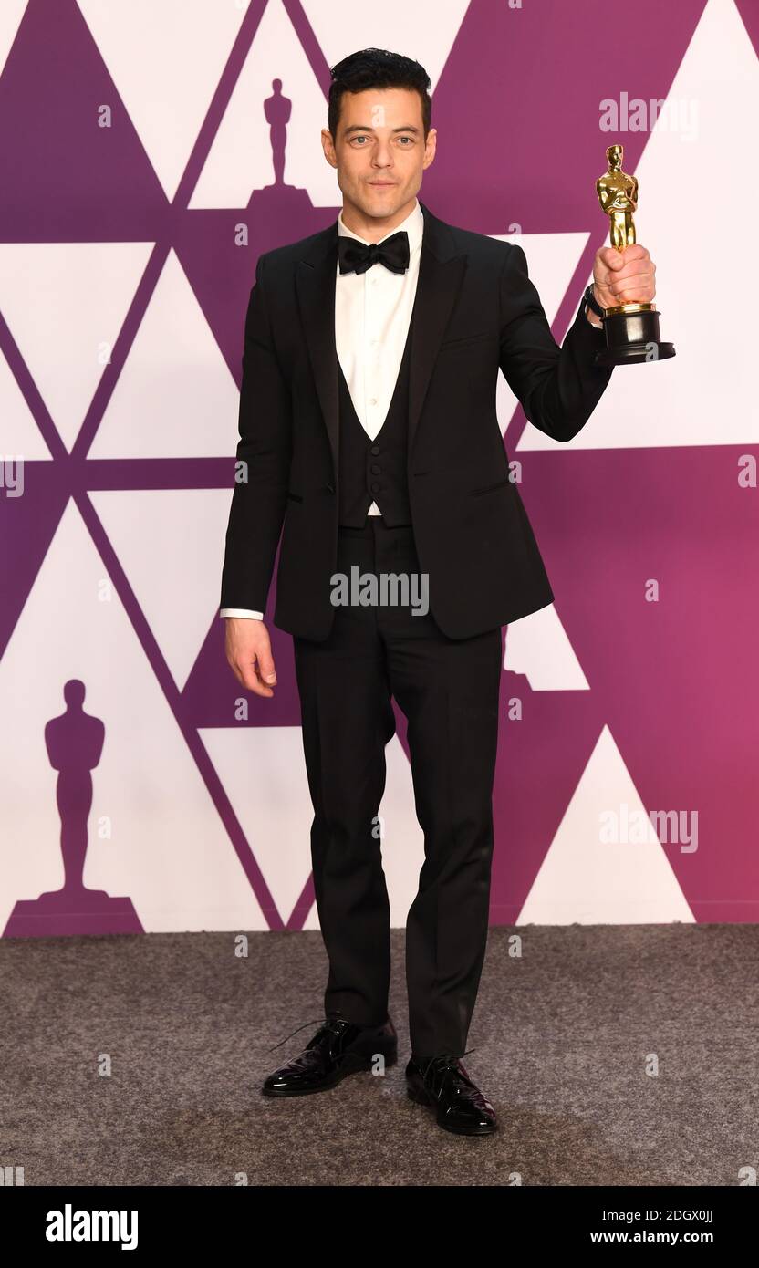 Rami Malek winner of the Best Actor Oscar in the press room at the 91st Academy Awards held at the Dolby Theatre in Hollywood, Los Angeles, USA. Photo credit should read: Doug Peters/EMPICS. Stock Photo