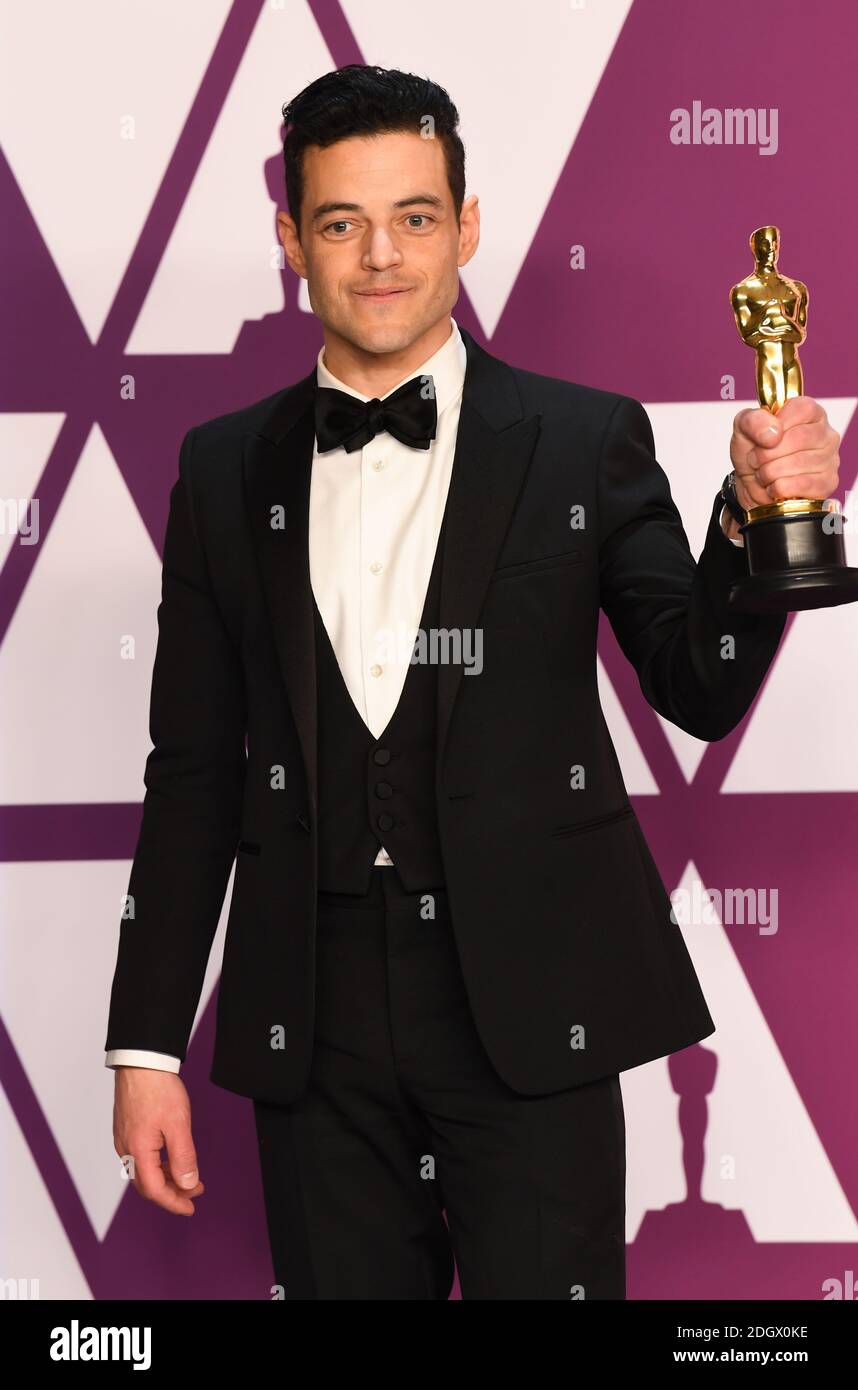 Rami Malek winner of the Best Actor Oscar in the press room at the 91st Academy Awards held at the Dolby Theatre in Hollywood, Los Angeles, USA. Photo credit should read: Doug Peters/EMPICS. Stock Photo