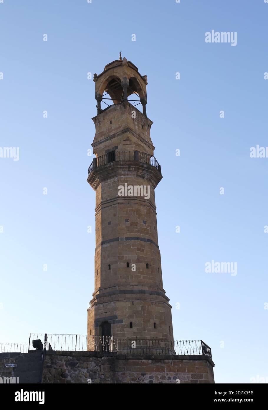 Old Clock Tower of Nigde City,Turkey Stock Photo