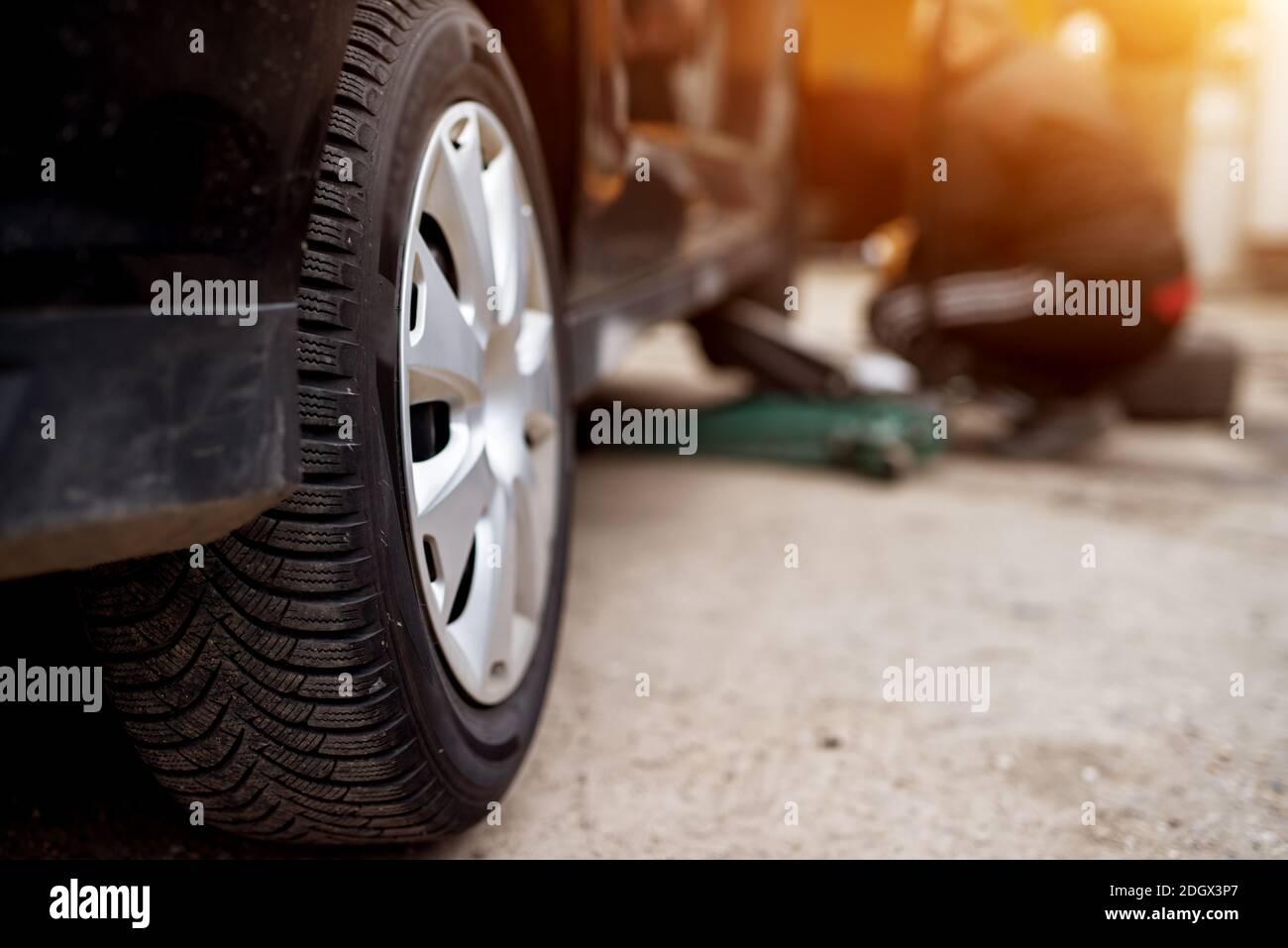 Tire installation concept Stock Photo Alamy