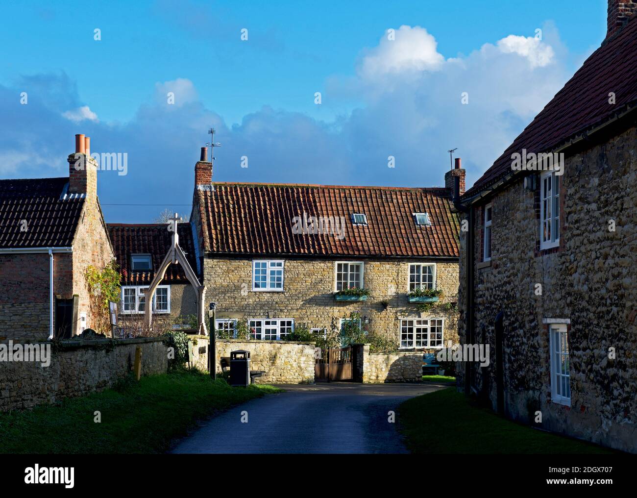 Traditional cottages in the village of Elloughton, East Yorkshire