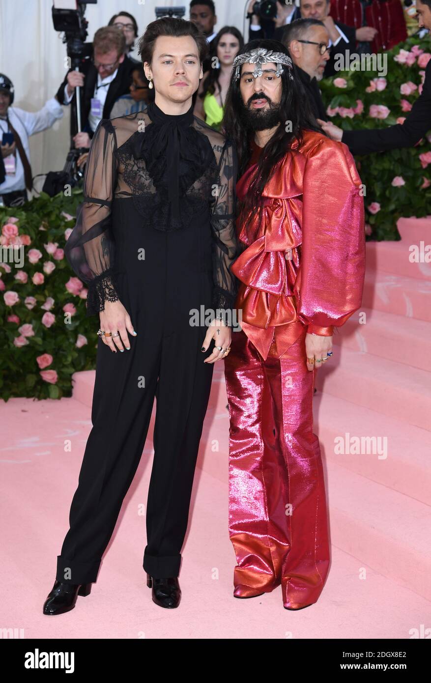 Alessandro Michele and Harry Styles attending the Metropolitan Museum of  Art Costume Institute Benefit Gala 2019 in New York, USA.Picture Credit  Should Read: Doug Peters/EMPICS Stock Photo - Alamy