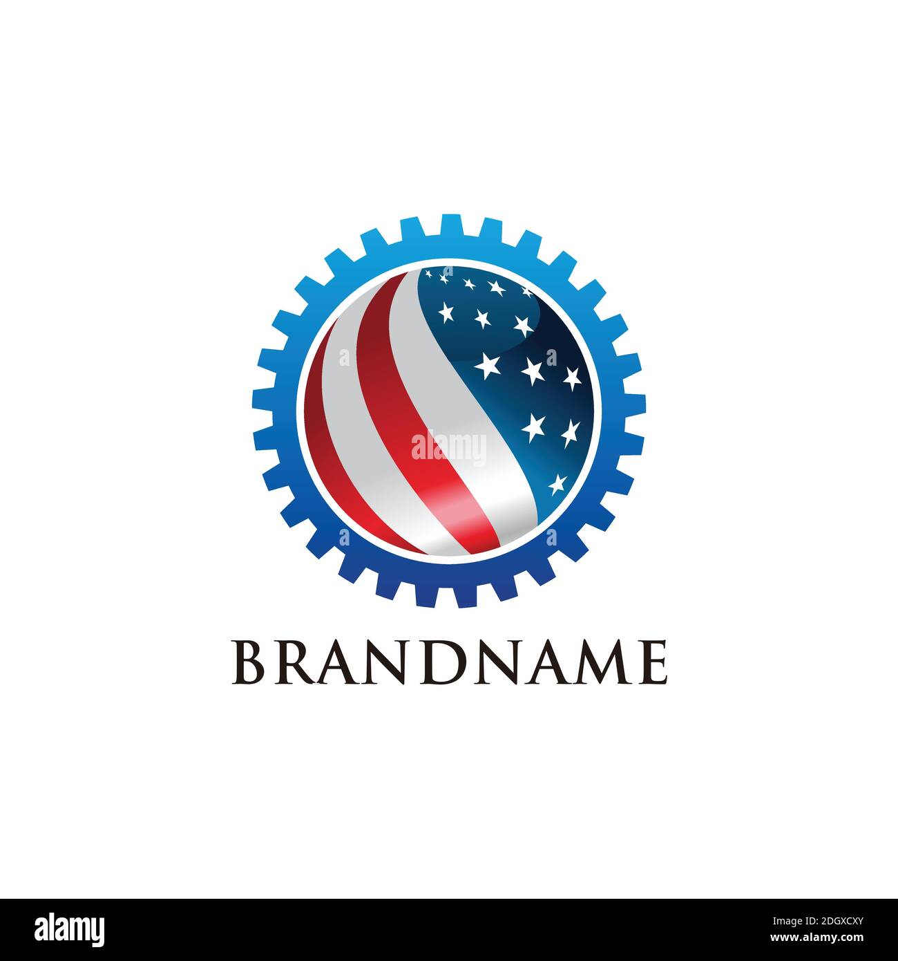 AMERICAN Industry logo vector template Stock Vector