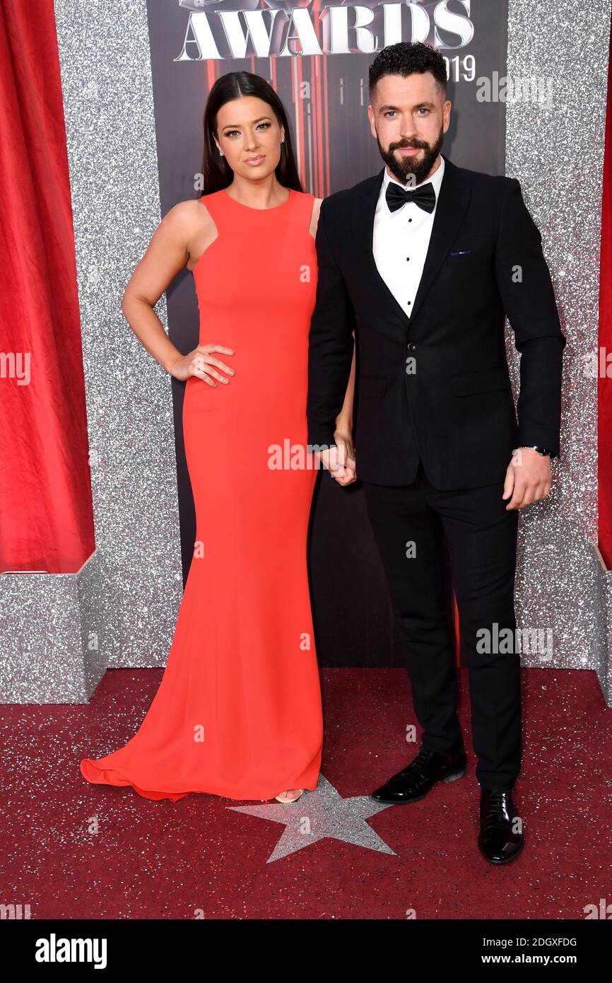 Shayne Ward and Sophie Austin attending the British Soap Awards 2019 ...
