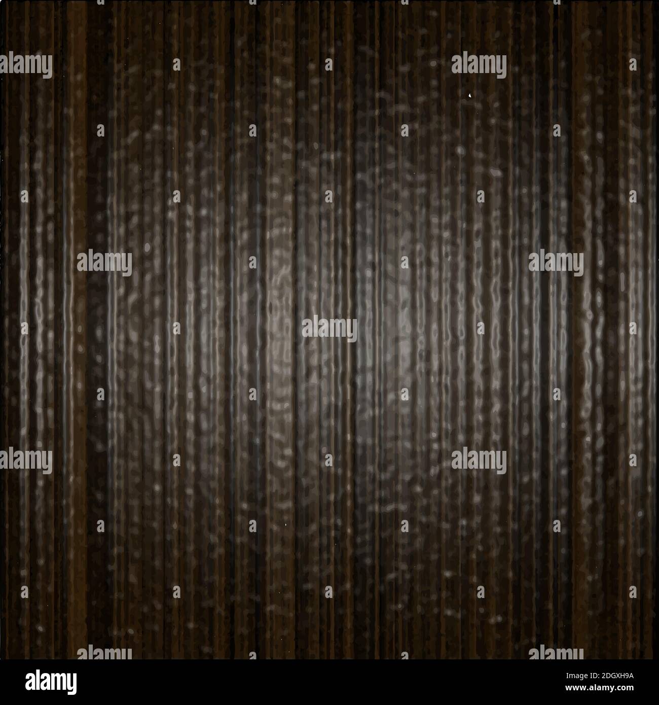 Glossy wood texture, dark brown background, vector illustration. Stock Vector