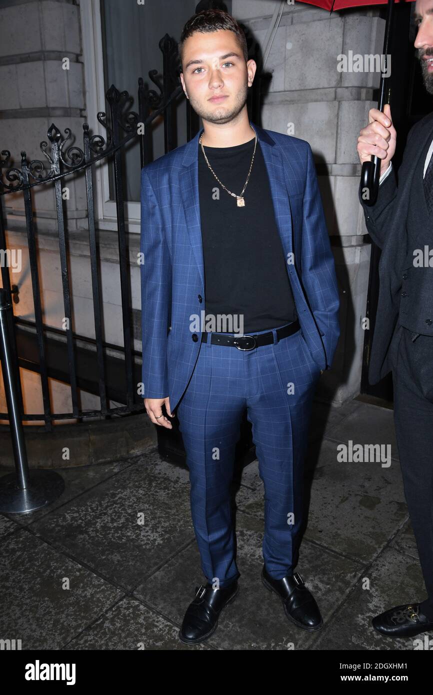 Rafferty Law arriving at the British GQ Private Dinner hosted by Dylan Jones and Liam Payne to celebrate London Fashion Week Men's, at Berners Tavern, London. Picture Credit Should Read: Doug Peters/EMPICS Stock Photo