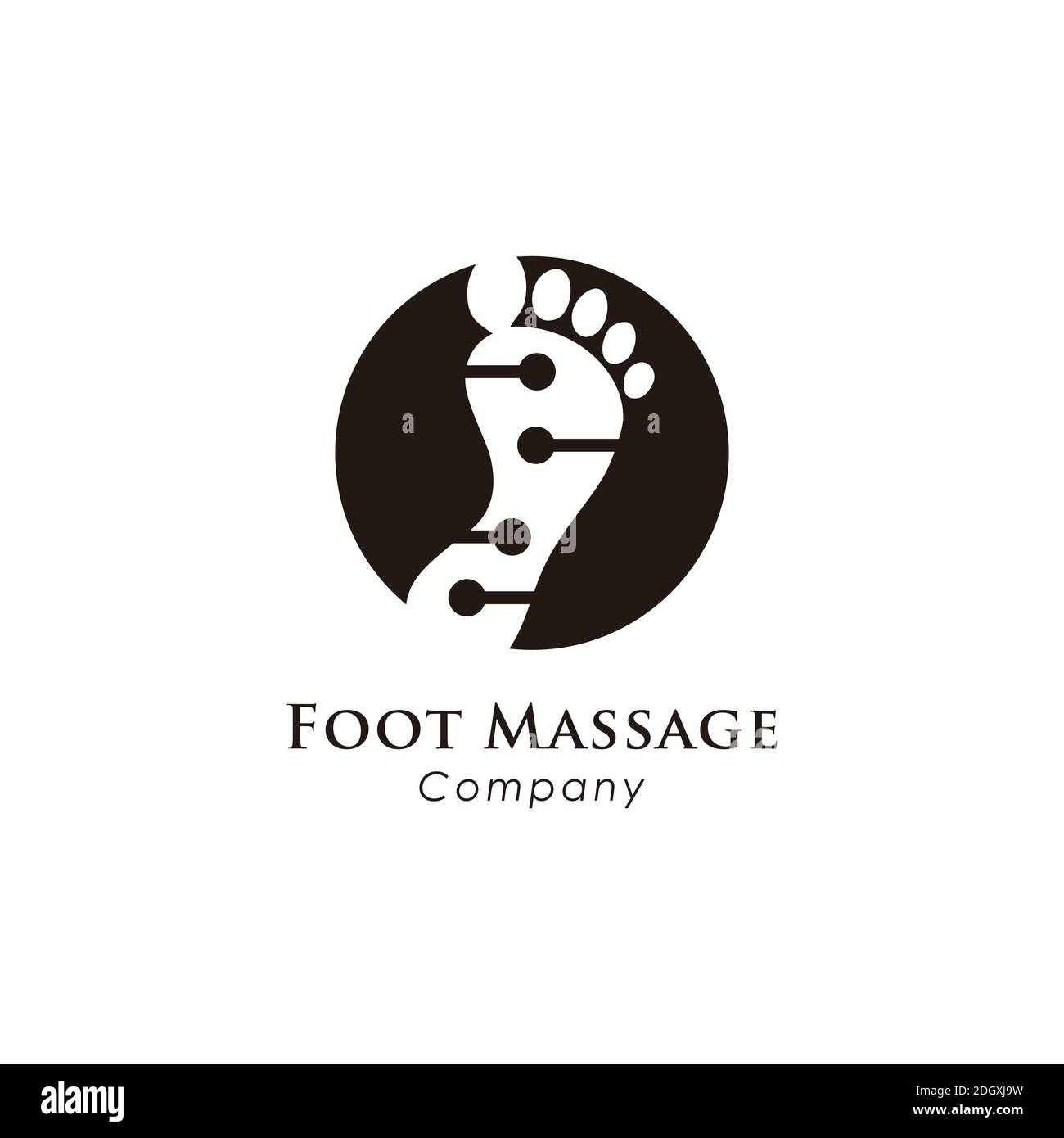 Foot Massage Symbol Template Design Vector Lambang Konsep Desain Simbol