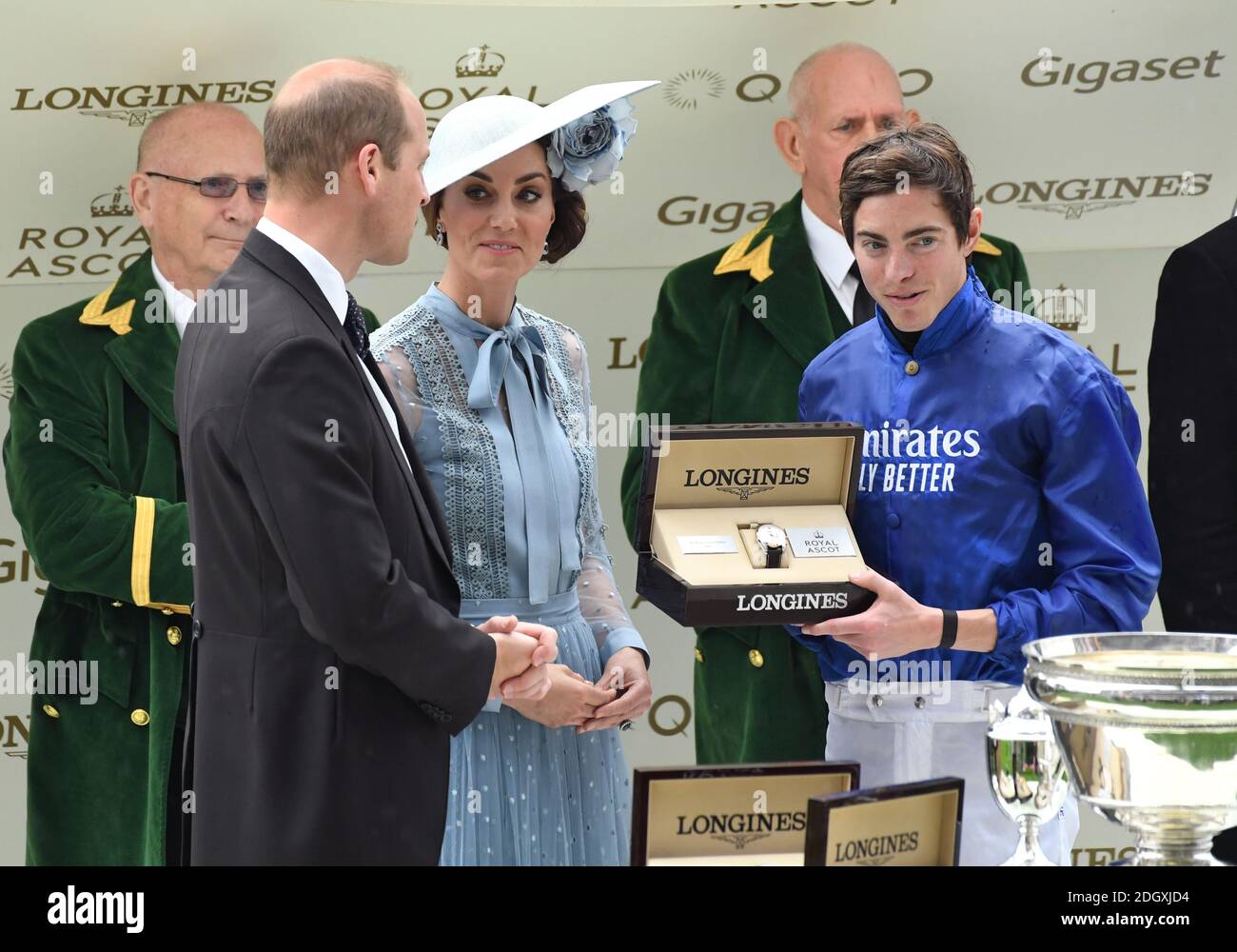 The Duke Of Cambridge And The Duchess Of Cambridge Present A Prize To