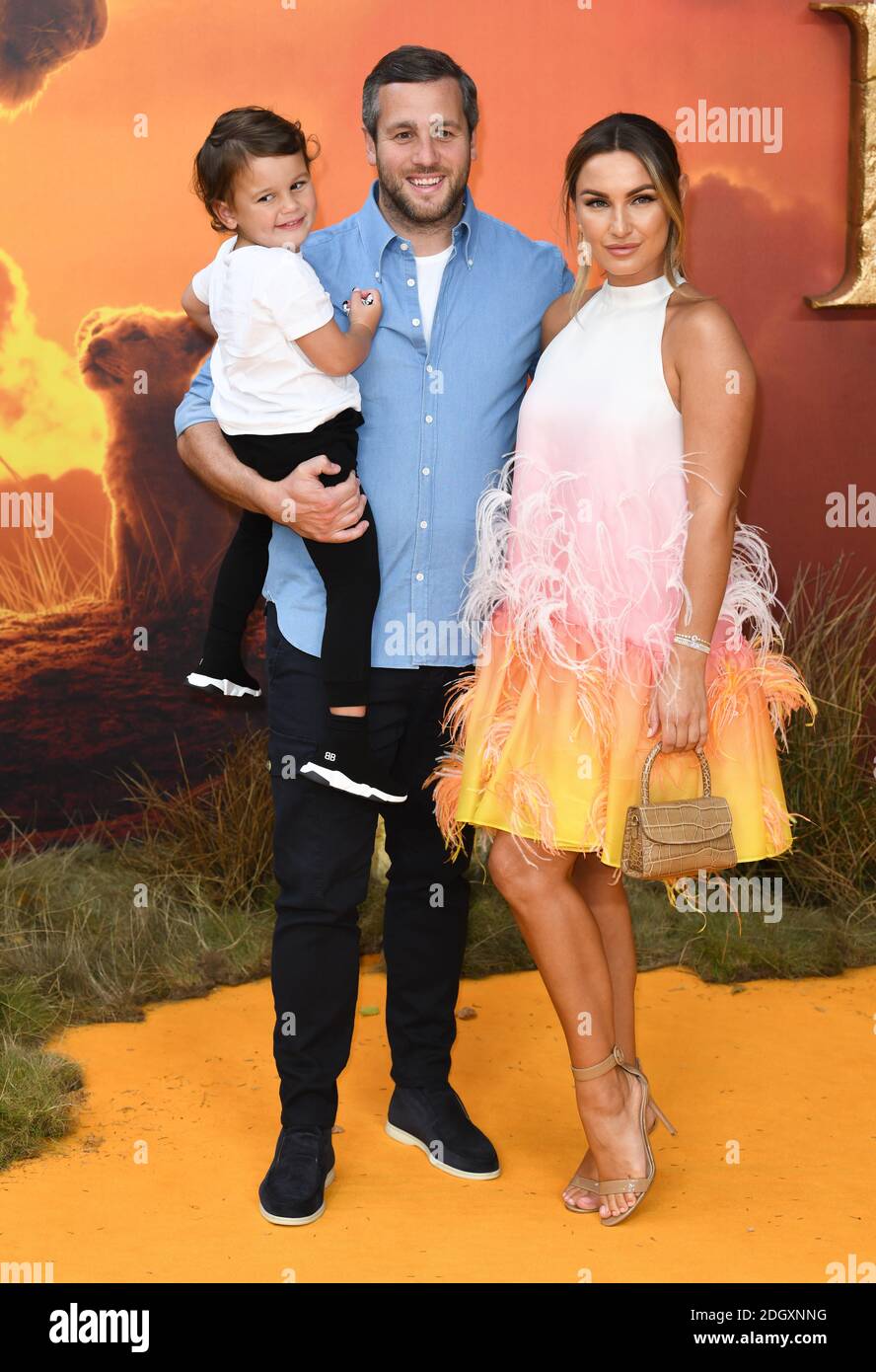 Sam Faiers and family at the European Premiere of The Lion King, Odeon