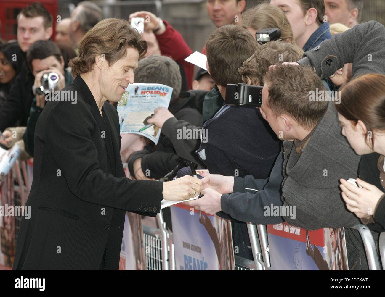 Willem Dafoe arriving at the UK Premiere of Mr Bean's Holiday, Odeon
