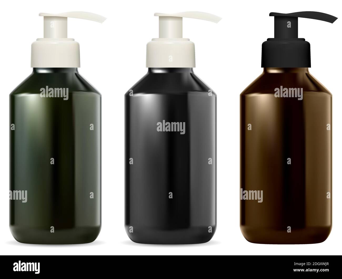 Download Pump Dispenser Bottle Cosmetic Pump Bottles Blank Liquid Soap Container In Black Green And Brown Color Realistic Hand Cream Or Gel Pack Shower Lo Stock Vector Image Art Alamy
