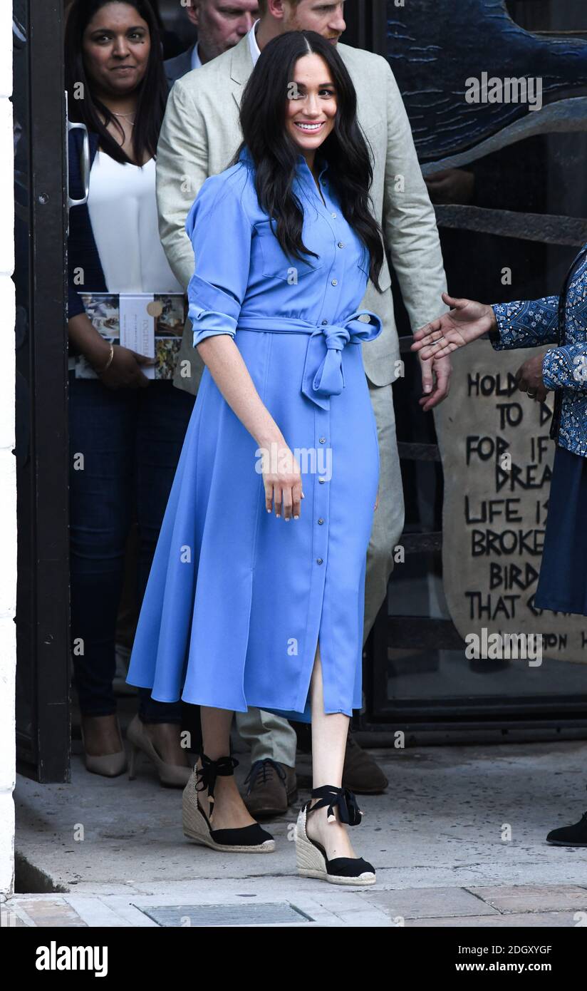 meghan markle blue dress Kissing Front Malibu Cardigan main image 1