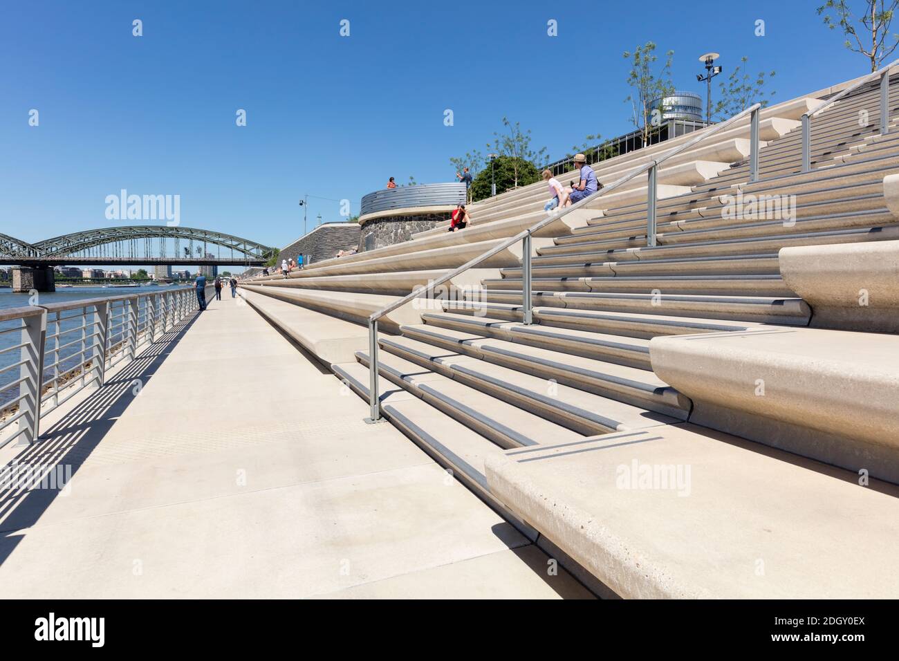 Rhine bank stairs hi-res stock photography and images - Alamy