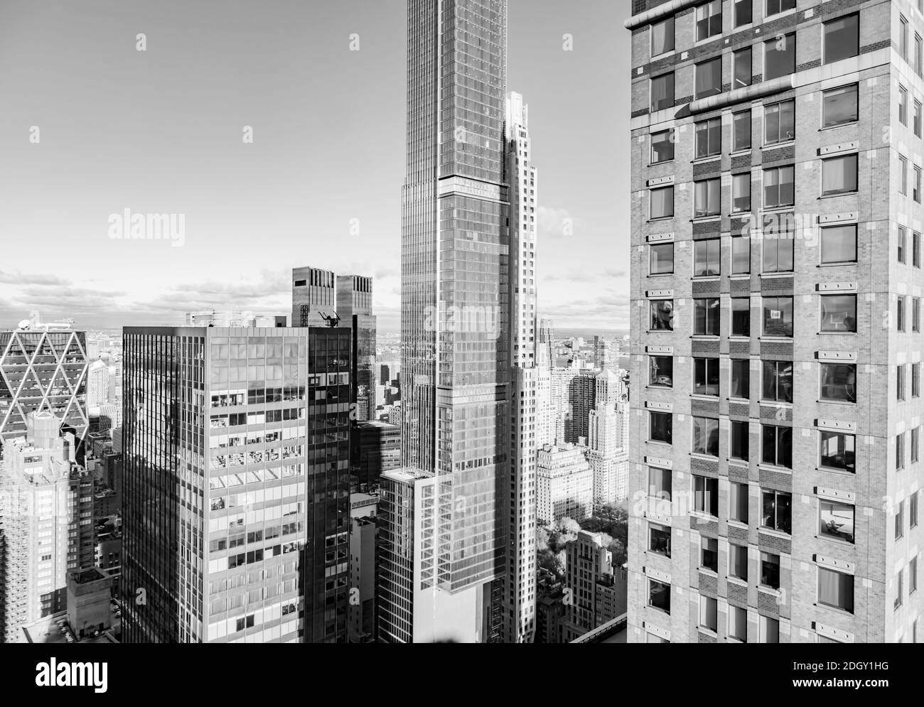 City view many buildings Black and White Stock Photos & Images - Alamy