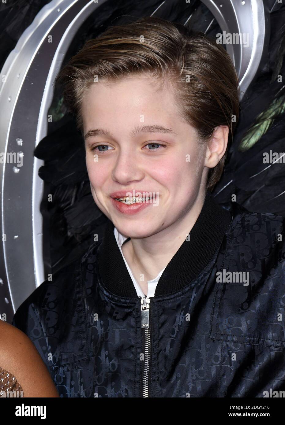 Shiloh Nouvel Jolie-Pitt attending the European premiere of Maleficent: Mistress of Evil, held at the Odeon IMAX Waterloo, in London. Picture credit should read: Doug Peters/EMPICS Stock Photo
