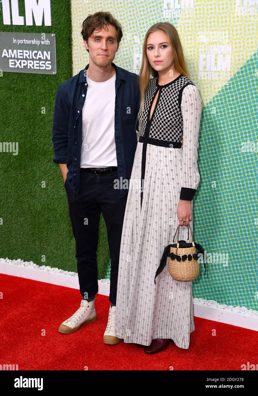 Jack Farthing (left) and Hanako Footman attending the Official Secrets