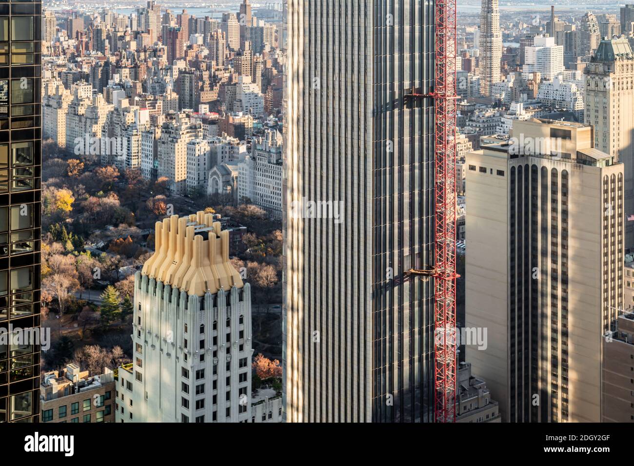 Aerial image of a section of 111 West 57th Street and surrounding area, New York, NY Stock Photo